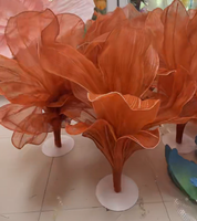 S178 fait à la main géant soie Installation Organza fleur mariage décoration décors événement fête décoration pour la décoration de Table
