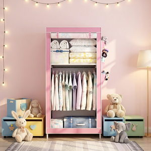 Organizador de Ropa Portátil de Diseño Moderno <span class=keywords><strong>con</strong></span> Estructura Resistente, <span class=keywords><strong>Armario</strong></span> de Almacenamiento Tipo C para la Familia - Product Image 4