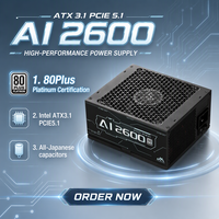PSU Server Daya Tinggi 2600W Faktor Bentuk Rak 2U Kapasitor Jepang 12V-2x6 600W Kluster Pelatihan AI GPU