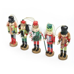 Handmade Wooden Nutcracker Figurine 2025 Holiday Decor Christmas Tree Ornaments Christmas Gifts Crafts Promotional Toys