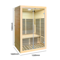 Sauna de Infrarrojos de Madera Sólida con Panel de Control Inteligente, Venta a Precio de Fábrica