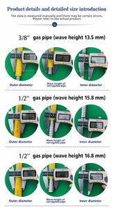 New Gas Tube Flexible Metal <b>Hose</b> 304 Corrugated Stainless Steel Tube Gas Connector Flexible Metal <b>Hoses</b> Gas <b>Hose</b> - Product Image 5