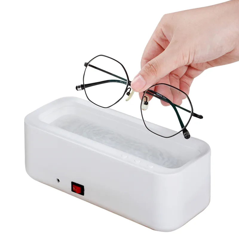 Máquina de limpeza de joias, carregamento usb e bateria 2 em 1 ultrassônica chaveiro logotipo personalizado limpador de óculos