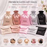 Pochette en satin de soie écologique 2026 avec logo imprimé et cordon de serrage – Sacs personnalisés pour cadeaux, cosmétiques, bijoux, électronique