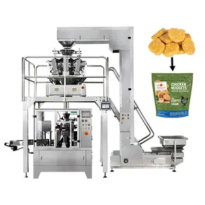 Frozen Food Pouch Packaging Chicken/nuggets Rotary Doypack Filling Packing Machine