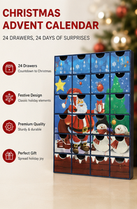 Custom Blue 20 Days Advent <b>Calendar</b> Box with Drawers Rigid Cardboard Santa Puzzle Blind Box Mystery Packaging for Wholesale - Product Image 2