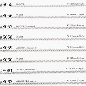 Women's Stylish Hammered Roll Pattern <b>Machine</b> Made Necklace Chain Fashionable Jewelry LK Origin Nakagawa Corporation - Product Image 4