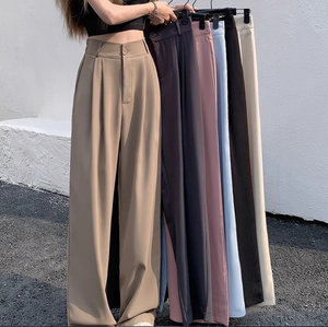 <span class=keywords><strong>Pantaloni</strong></span> comodi da <span class=keywords><strong>donna</strong></span> in stile coreano a basso prezzo all'ingrosso <span class=keywords><strong>pantaloni</strong></span> da <span class=keywords><strong>donna</strong></span> a gamba dritta a tinta unita - Product Image 1