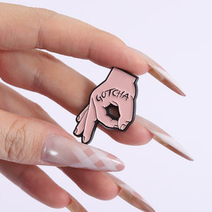 GOTCHA OKジェスチャーエナメルピン面白いクリエイティブゲームハンドサインブローチラペルバッジ子供向けジュエリーギフト - Product Image 4