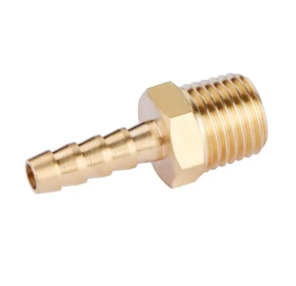 Brass Hose Fitting Adapter 1/4" Barb x 1/4" NPT Male Pipe reducer Barb Fitting