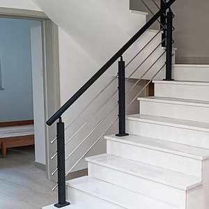 Kinh Tế lan can lan can cho cầu thang trong nhà cầu thang lan can cáp hiện đại lan can bảo trì thấp tay vịn cho cầu thang - Product Image 4