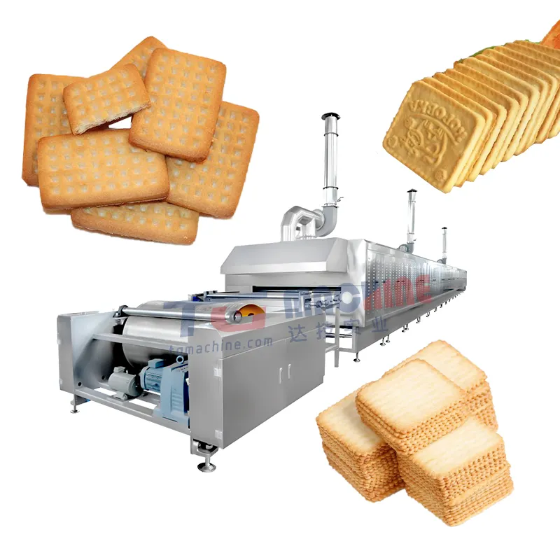 High effciency automatic plc controlled hard/soft biscuit cookie making machine