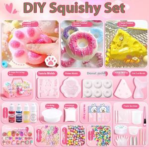 Ensemble spongieux anti-stress patte de chat, kit de matériel en silicone <span class=keywords><strong>fait</strong></span> <span class=keywords><strong>maison</strong></span> pour filles, jouets amusants à presser faits à la main, bricolage - Product Image 2