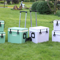 Gint Nouvelle Glacière à roulettes pour camping et extérieur, 25L 50L, Boîte portable à coque rigide moulée par injection Icefordays