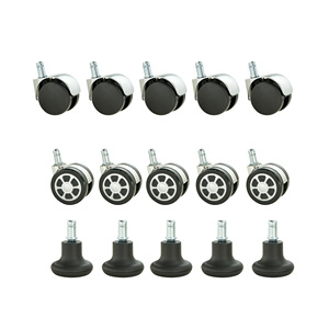 Roulettes pivotantes universelles en nylon et PU Shenghui pour tabourets de bureau et de salon de beauté (vente en gros) - Product Image 2