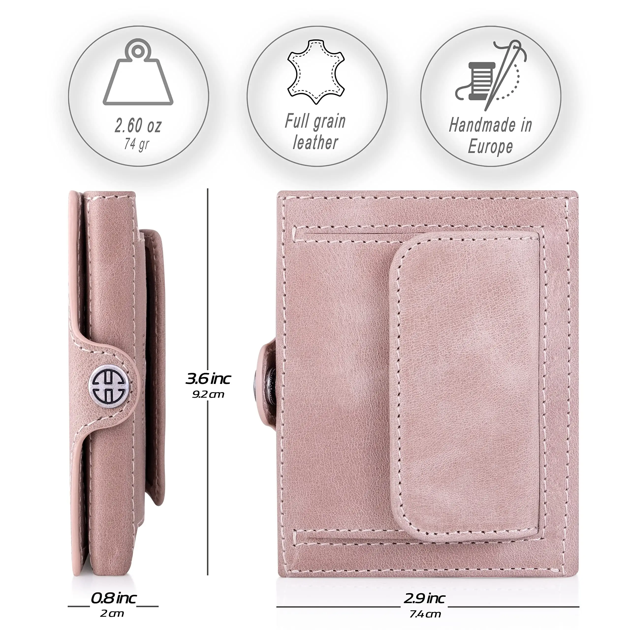 Custom Mens Genuine Leather Blocking Rfid Wallet Bifold Slim Money Credit Card Holder Purse Wallet For Man Leather