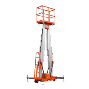 Plataforma Elevadora Eléctrica Hidráulica <span class=keywords><strong>de</strong></span> Tres Columnas, Mini Elevador <span class=keywords><strong>de</strong></span> 200 kg <span class=keywords><strong>de</strong></span> Capacidad <span class=keywords><strong>de</strong></span> Carga, 12 m <span class=keywords><strong>de</strong></span> Altura <span class=keywords><strong>de</strong></span> Elevación, Plataforma <span class=keywords><strong>de</strong></span> Trabajo Aérea Vertical - Product Image 1