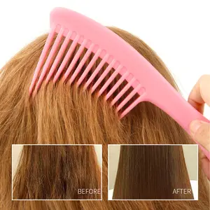 Peigne de hache transparent grand peigne à dents larges à la mode peigne spécial cheveux bouclés lisses brosse de coiffure Durable