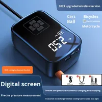 Astree Pompe à air portable pour voiture 12V en plastique, mini pompe à air automatique, écran LED LCD numérique, gonfleur de pneus à double cylindre sans fil