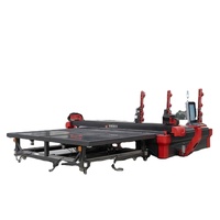 Machine de découpe de verre automatique tout-en-un 3-en-1 pour formes irrégulières, avec système de chargement par bras rotatifs à 360 degrés et table de découpe
