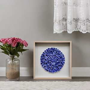 Boîte <span class=keywords><strong>de</strong></span> marionnettes d'ombre <span class=keywords><strong>de</strong></span> coquille bleue cadre <span class=keywords><strong>de</strong></span> décor à <span class=keywords><strong>la</strong></span> maison d'art <span class=keywords><strong>de</strong></span> mur 3D avec <span class=keywords><strong>la</strong></span> matière plastique <span class=keywords><strong>de</strong></span> fond <span class=keywords><strong>de</strong></span> lin - Product Image 1