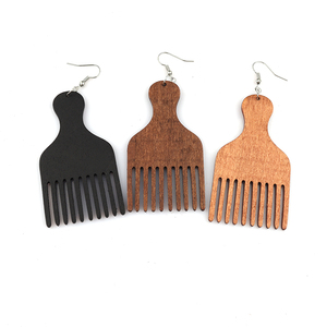 Pendientes de Peine africano cortado con láser - Product Image 1