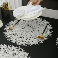 Set de table motif pissenlit ajouré avec dorure à chaud, modèle C042, pour la vente en gros transfrontalière