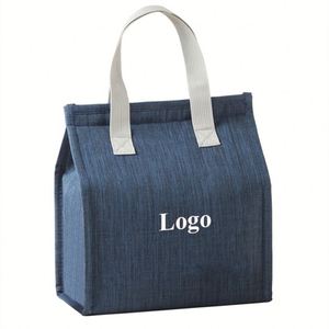 Custom Logo Printed Aluminum Foil Reusable Portable <b>Insulated</b> <b>Lunch</b> Bag & Bento <b>Box</b> Tote Bag for Household Use Women & Men - Product Image 1