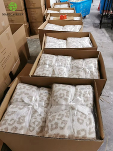 Ma Thuật Màu Xanh Lá Cây Hiện Đại Mềm 100% Polyester Dệt Kim Ném Chăn <span class=keywords><strong>Leopard</strong></span> Ấm Cúng Chăn Tùy Chỉnh Bán Buôn - Product Image 6