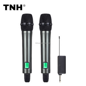 TNH UM-G3 microfono Wireless interamente in metallo uno a due UHF riduzione del rumore FM scheda audio per intrattenimento familiare - Product Image 1