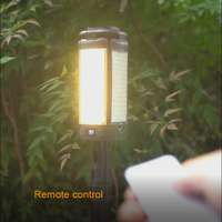 Panneaux solaires portables 4-en-1 pliables avec télécommande, charge Type-C et solaire, lampe d'urgence détachable pour camping extérieur