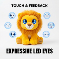 Peluche IA ChatGPT Lion Doré avec Yeux LED Intelligents, Reconnaissance Vocale, Plus de 60 Langues, Cadeau pour Enfants, Faible MOQ, OEM ODM Disponibles, Cuteyeah PP
