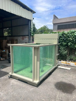 Bassin d'élevage de poissons en fibre de verre FRP personnalisé avec filtre à tambour pour bassin à koïs, avec fenêtre, bassin extérieur en fibre de verre pour l'aquaculture