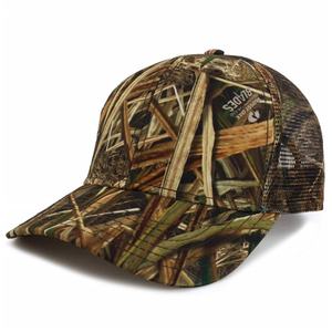 Fabricante OEM, gorras de camionero de camuflaje, gorra de malla de camionero con estampado de camuflaje estructurado para exteriores, gorra de camionero de camuflaje naranja - Product Image 6
