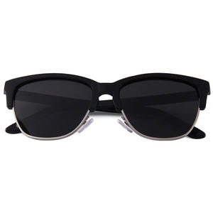 Gafas de Sol Polarizadas Clásicas Semimontura para Hombre, Protección UV400, Montura Negra, Lentes TAC, Moda para Actividades al Aire Libre - Product Image 1