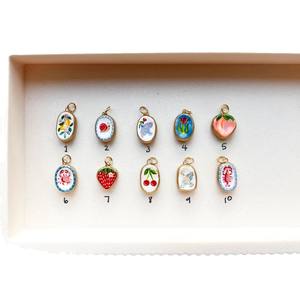 Mode kupu-kupu hati busur bunga desain DIY perhiasan ceri tembaga jimat Aksesori - Product Image 4