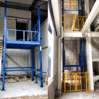 Nuevo Modelo 2026: Elevador de Carga con Riel Guía, Elevador Hidráulico Industrial para Mercancías, Transporte Vertical para Almacenes