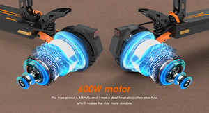Trottinette électrique Kukrin Pro 2025 avec écran couleur, batterie au lithium, pliable, étanche, autonomie de 55 km, pneus de 9 pouces, pour adultes - Product Image 3