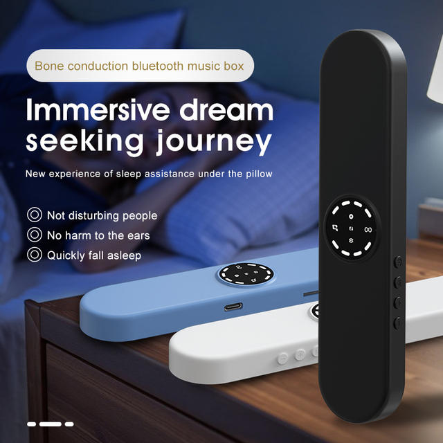 2026 Hot Selling Bone Conduction Insomnia Aid Sleep Speaker Pillow Music Box with Display