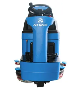 Electric Battery Road Scrubber Cleaning Ride On Floor Auto Scrubber Machine