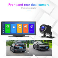 Enregistreur vidéo de voiture universel, autoradio multimédia 10,26 pouces, lecteur vidéo, écran CarPlay sans fil pour iOS ou Android, moniteur de voiture WiFi