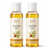 Minyak Jojoba Label Pribadi 100mL Minyak Perawatan Pelembap Pijat Rambut & Tubuh Alami Berbahan Dasar Botani OEM ODM Produsen Kustom Grosir
