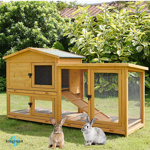 กรงกระต่ายกลางแจ้งที่ทันสมัยและบ้านไม้สำหรับสัตว์ปีกกรงกระต่ายที่ไม่ซ้ำกันสำหรับกระต่ายและสัตว์ขนาดเล็กในสนามหลังบ้าน - Product Image 1
