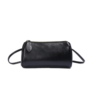 Luxo Brown <span class=keywords><strong>Round</strong></span> Shape Zipper Phone Sling <span class=keywords><strong>Bag</strong></span> Pequenas Bolsas Mulheres Mini Bolsas De Couro Com Alça - Product Image 3