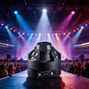 Luz Móvil LED <span class=keywords><strong>de</strong></span> 4 Cabezas con <span class=keywords><strong>Precio</strong></span> Óptimo, Control DMX512 con Efecto Ojo <span class=keywords><strong>de</strong></span> Abeja, Haz Ultra Ancho, Iluminación para Discotecas - Product Image 1
