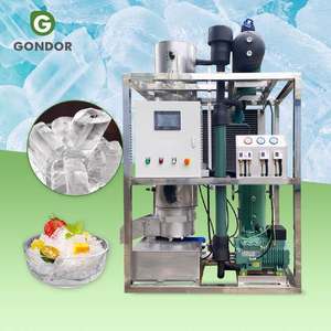 150kg 1000kg 3T 5T 1 Tone 25 40 85 Ton <b>Ice</b> Tube Tube <b>Ice</b> <b>Maker</b> Making Machine Price - Product Image 1