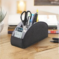 Promotionnel en gros de haute qualité en cuir PU bureau à domicile télécommande support de stockage organisateur