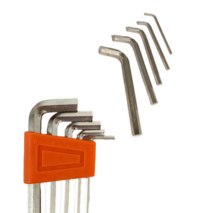 Jeu de clés hexagonales en L 11 pièces, normes impériales et métriques SAE, outils de clés Allen en CRV - Product Image 1