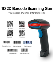 Lecteur de codes-barres 2D sans fil avec interface USB prenant en charge la lecture de codes 1D/2D/QR - Très rentable pour la gestion des stocks en vente au détail
