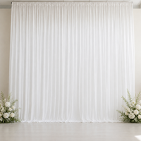 Rideaux de fond de scène en tissu de soie glacée perlée, brillants, en polyester, pour mariages et événements, couleurs personnalisées, vente en gros